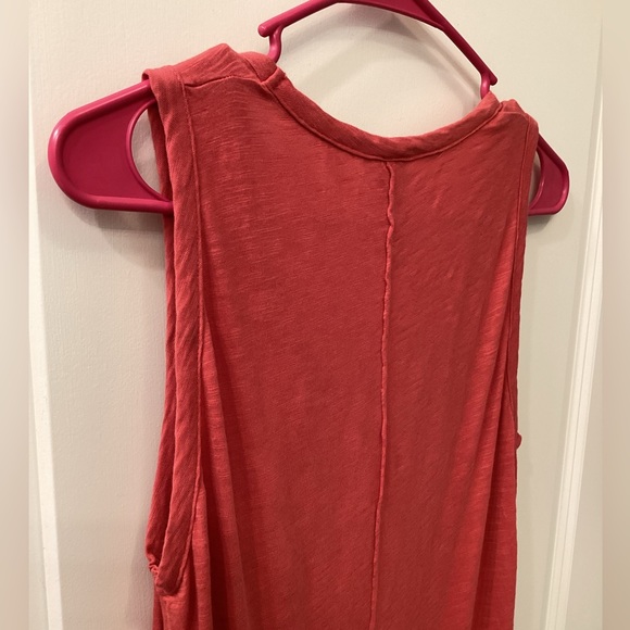 💫Bobi Scoop Neck Slub Cotton Tank Dress, Raspberry, Small, Gently used! - Picture 12 of 14